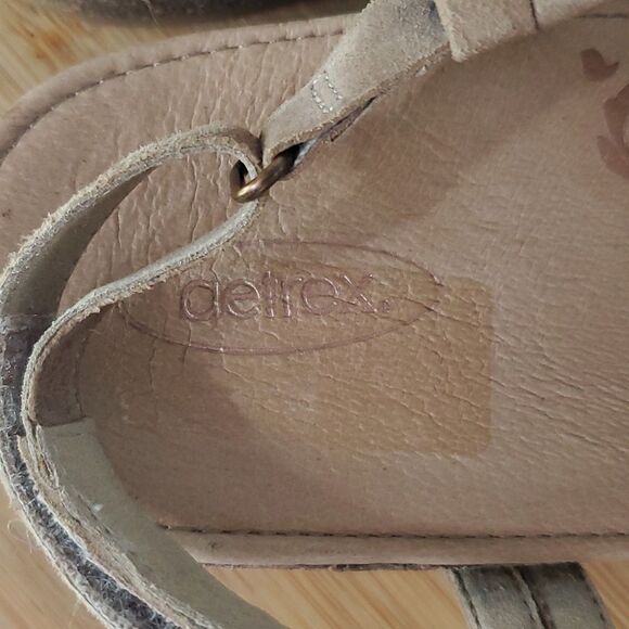 Aetrex Sandalistas Tan Leather Thong Sandal Women's Size 11 - Picture 6 of 10